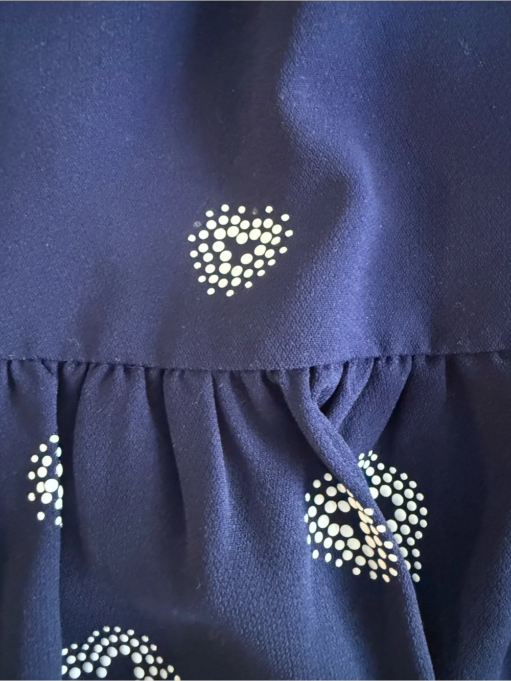 Michael Kors Navy Polka Dot Ruffle Skirt Size S - Picture 2 of 4